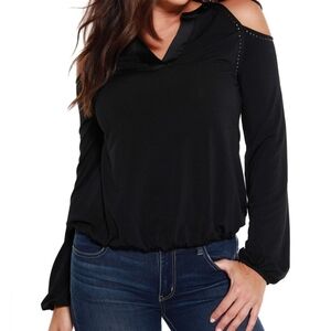 Belldini Black Cold Shoulder Blouse